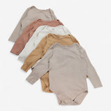 Bodysuits 5pck Waffle Long Sleeve