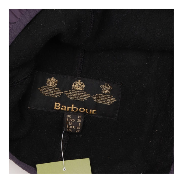 Quilted Jacket Dark Purple Belted High Neck