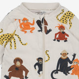 Sleepsuit cream monkeys leopard