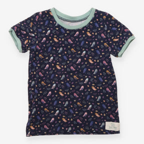 Navy T-shirt with Birds