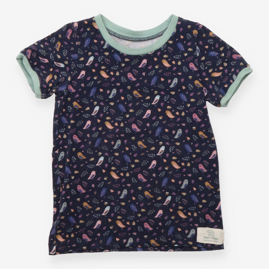 Navy T-shirt with Birds