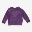 Sweater Purple Velour Embroidered P & Heart