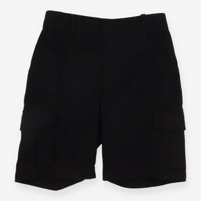 Black cargo school shorts