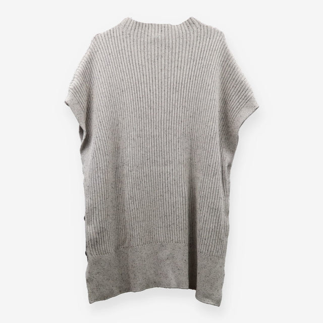 Seraphine Grey Ribbed Knit Maternity Poncho with B