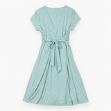 Dress Sage Green Polka Dot Knot Front Maternity