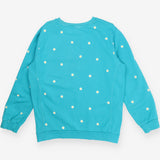 Bloom Sweatshirt Teal with Daisies