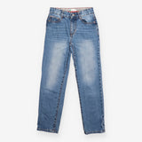 Jeans mid colour stripe waist lining