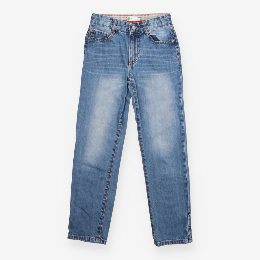 Jeans mid colour stripe waist lining