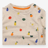 Tee with Veggies and Fruits Print