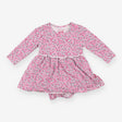 Dress Long Sleeved Bodysuit Pink and Purple Floral