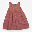 Red Striped Pinafore Dress