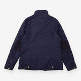Joules Quilted Jacket Navy Blue Cord Trim Fox Butt