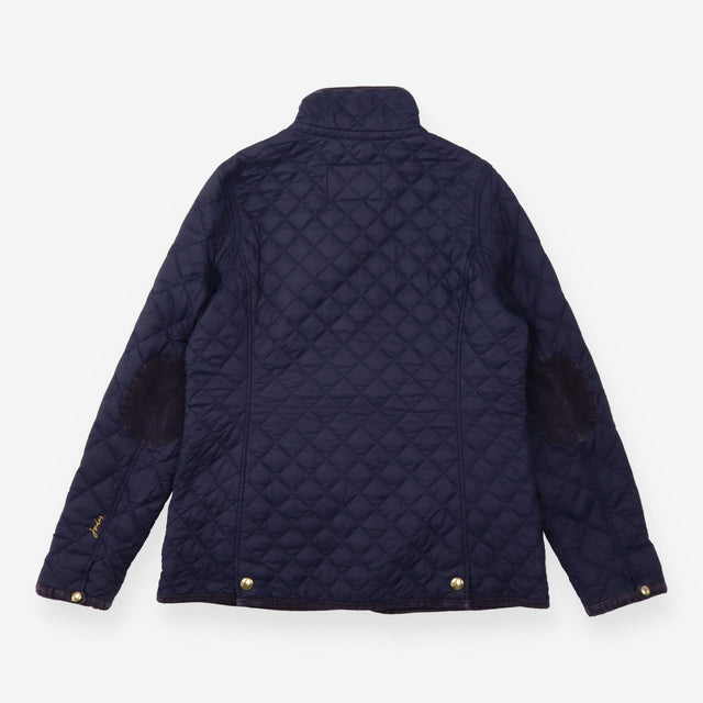 Joules Quilted Jacket Navy Blue Cord Trim Fox Butt