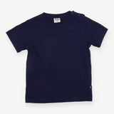 Tee navy blue SS shoulder poppers