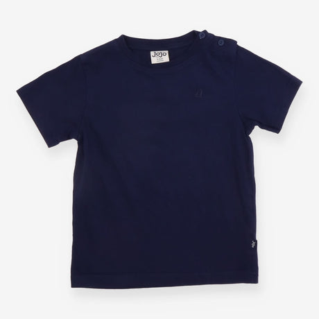 Tee navy blue SS shoulder poppers