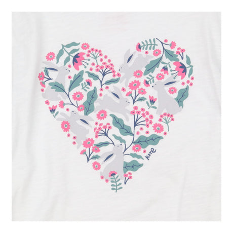 T-Shirt Long Sleeved White Hare Heart