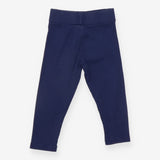 Leggings navy with two wood buttons