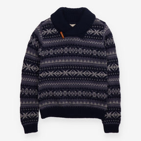 Blue Knit Roll Neck Jumper Rorie Whelan
