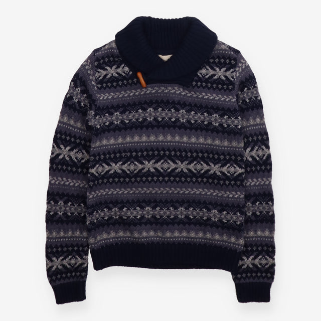 Blue Knit Roll Neck Jumper Rorie Whelan