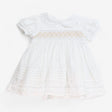 White Woven Smock Occasion Dress