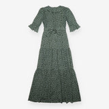Collection Green Floral Ruffle Tiered Maxi Dress