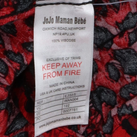 Red Leopard Print Tea Dress Back Tie Maternity Mid