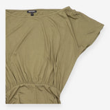 Midi Dress Khaki Green Ruched Side Jersey