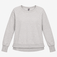Grey Marl Cotton Modal Long Sleeve Crew Neck