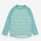 Rash vest teal stripe