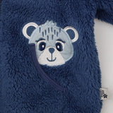 Fleece Hoodie Zipped Blue with Bear and Bear Ears