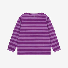 Purple stripe long sleeved top