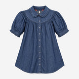 Denim Shirt Peter Pan Collar