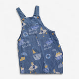 Denim Dungaree with Seagull Print
