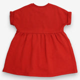 Dress jersey red with a pink star
