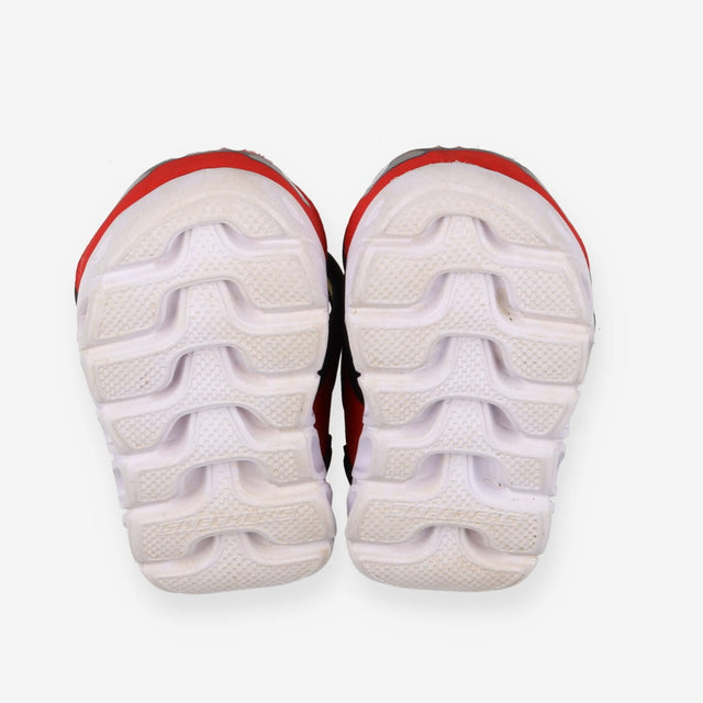 Sandals red velcro flashing sole Skechers