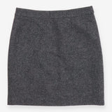 Grey 100% Wool Tailored Mini Skirt 