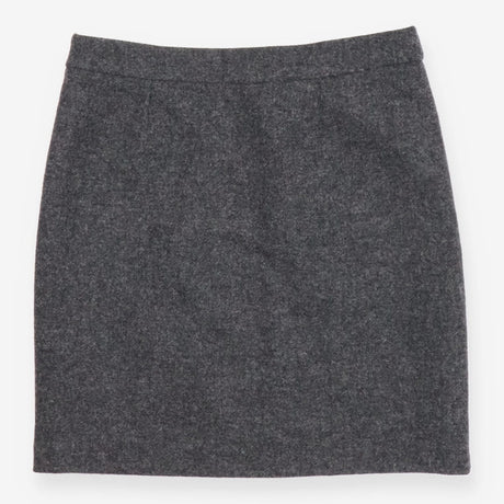 Grey 100% Wool Tailored Mini Skirt 