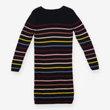 Black Striped Knit Dress