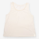 Camaïeu Off White Gold Metallic Trim Slub Jersey T