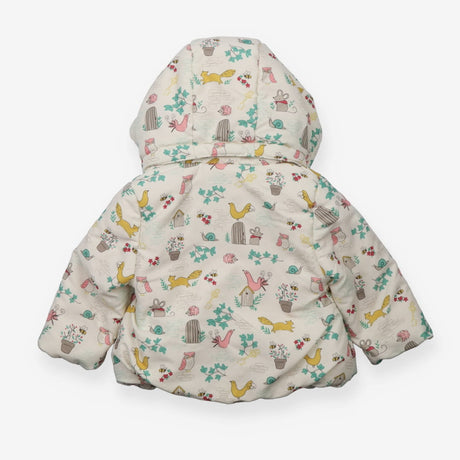 White coat detachable hood garden animals
