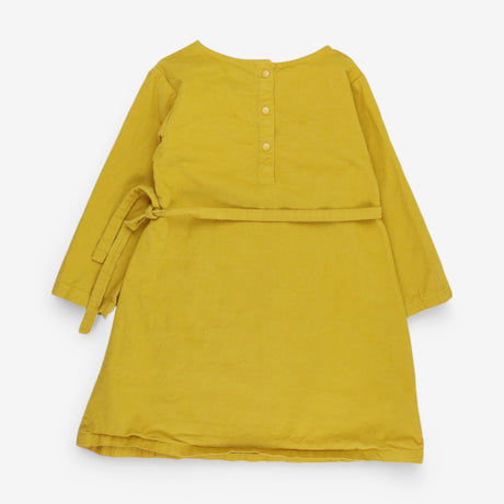 Cord Dress Golden with Tie Belt