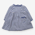 Blue Striped Long Sleeve Dress