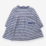 Blue Striped Long Sleeve Dress
