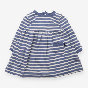 Blue Striped Long Sleeve Dress