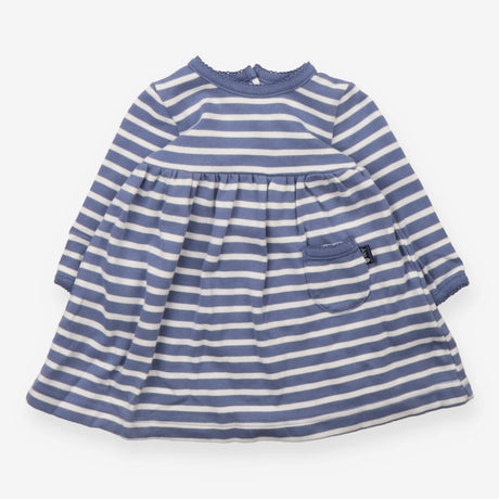 Blue Striped Long Sleeve Dress