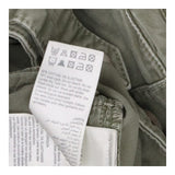 Green Cargo Trousers Utility Style UK10 Cotton Ble