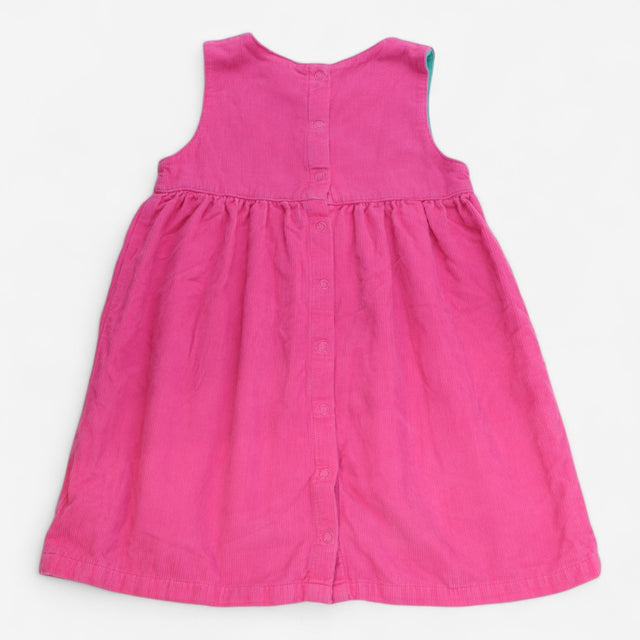 Dress Pink Cord with Applique Flower Truck