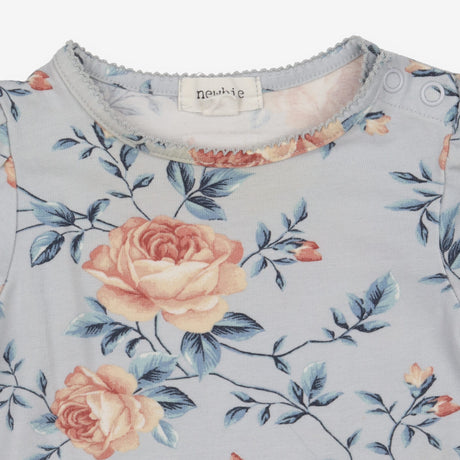 Blue Bodysuit with Roses