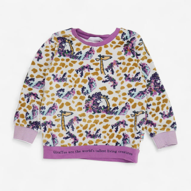 Pyjamas Velour Giraffe Print