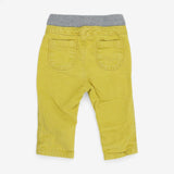 Trousers Cord Yellow Grey Waistband